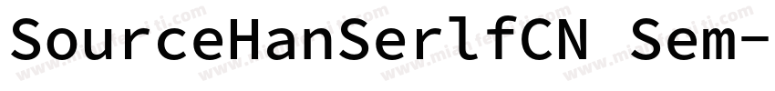 SourceHanSerlfCN Sem字体转换